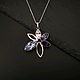 Flower pendant with Swarovski crystals, Pendants, Moscow,  Фото №1