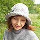 Order Crochet cloche hat women, ladies cloche hat in gray color. Джемпера, шапки, палантины от 'Azhurles'. Livemaster. . Hats1 Фото №3