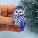 Order Owl Brooches 'Very Peri' Brooch bird. Coffeelena. Livemaster. . Brooches Фото №3