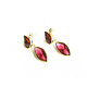 Gold-plated red earrings, stud earrings 'Bright accents'. Earrings. Irina Moro. My Livemaster. Фото №5