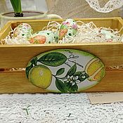 Для дома и интерьера handmade. Livemaster - original item A box of lemons for food spices vegetables. Handmade.