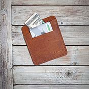 Сумки и аксессуары handmade. Livemaster - original item Easy Ginger leather wallet cardholder. Handmade.