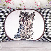 Для дома и интерьера handmade. Livemaster - original item Pillow Yorkshire Terrier. Handmade.
