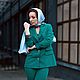 Women's Pantsuit Business Suit GREEN. Suits. BRAGUTSA. My Livemaster. Фото №6