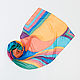 Silk bright scarf, chiffon, batik. Wraps. ArtBeklov. My Livemaster. Фото №4