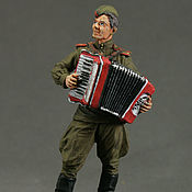 Куклы и игрушки handmade. Livemaster - original item Tin soldier 54 mm. ekcastings. WWII Lieutenant of the Red Army. Handmade.