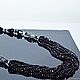 Necklace with onyx and agate ' Black Dahlia', Necklace, Moscow,  Фото №1