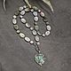 Heliotis/ Mother of pearl Necklace made of heliotis stone with a pendant. Necklace. naturalkavni. My Livemaster. Фото №6