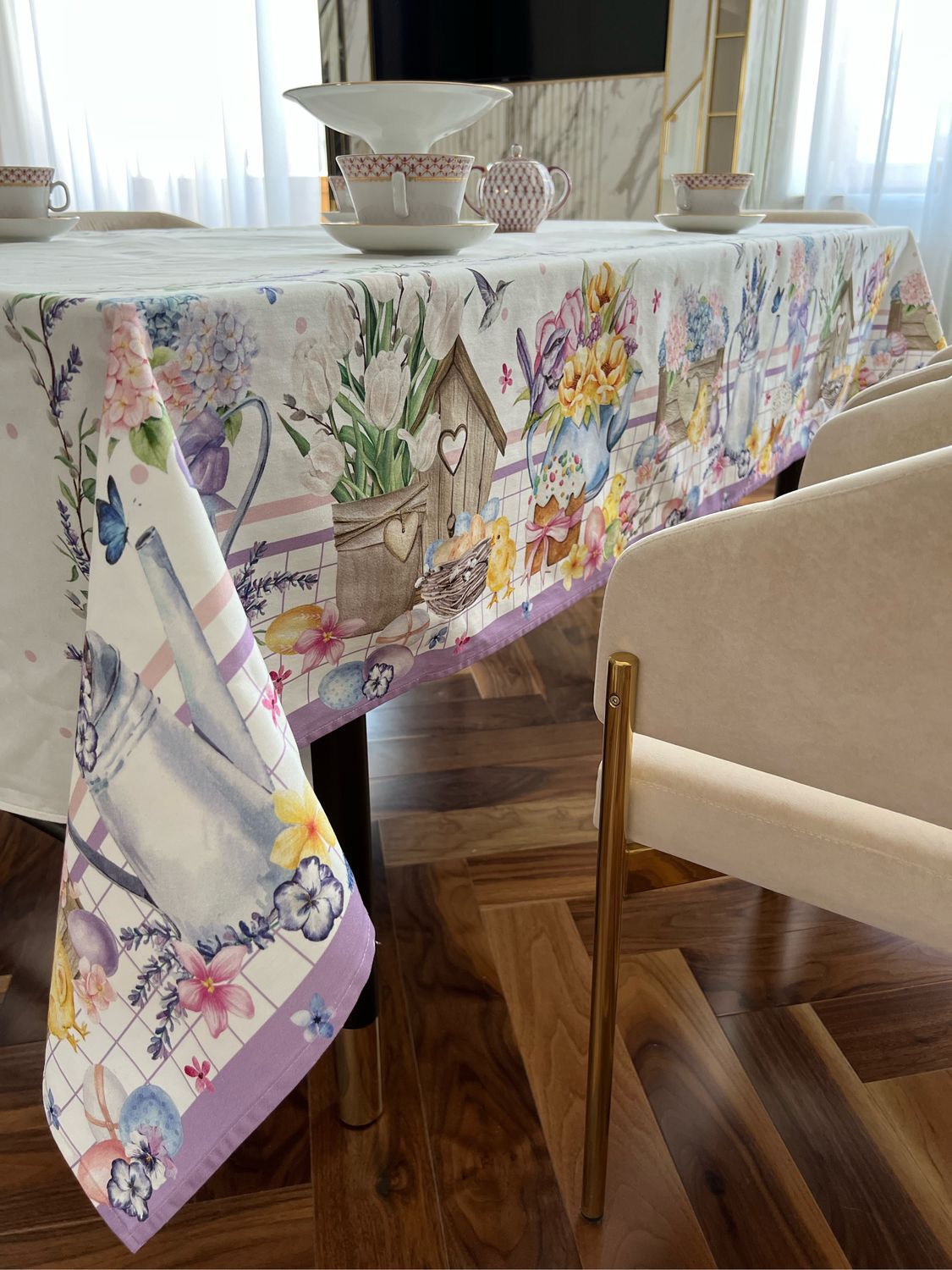 Скатерть Пасхальная на большой стол – купить на Ярмарке Мастеров ...