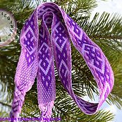 Русский стиль handmade. Livemaster - original item Ochelye Femininity lilac-purple with overflow. Handmade.
