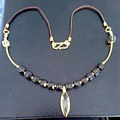 Украшения handmade. Livemaster - original item Necklace made of rauchtopaz and lemon Topaz in silver 925 in gold. Handmade.