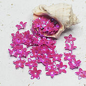 Материалы для творчества handmade. Livemaster - original item Sequins 12 mm Pink flower 2 g. Handmade.