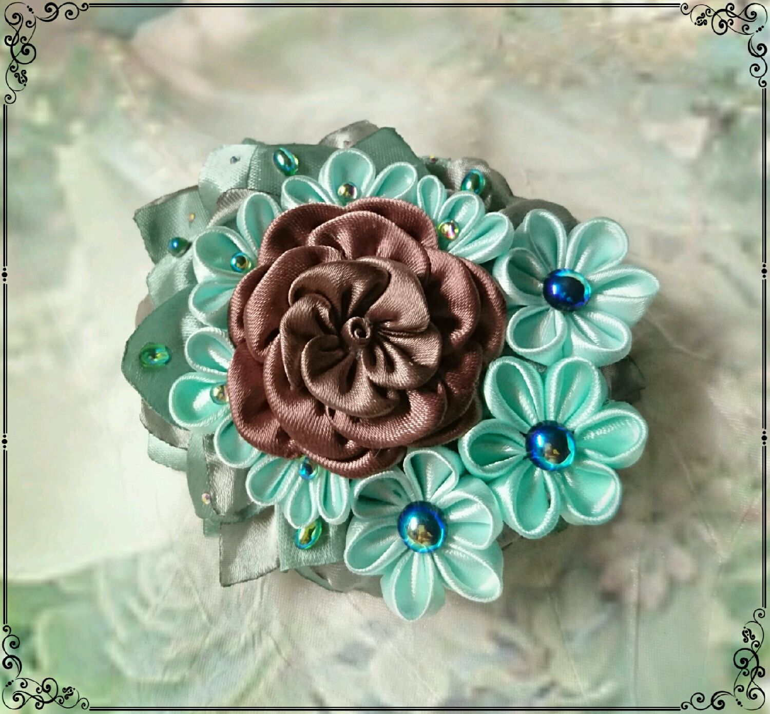 Канзаши заколка для волос /резинка для волос/брошь/ободок для волос в ...