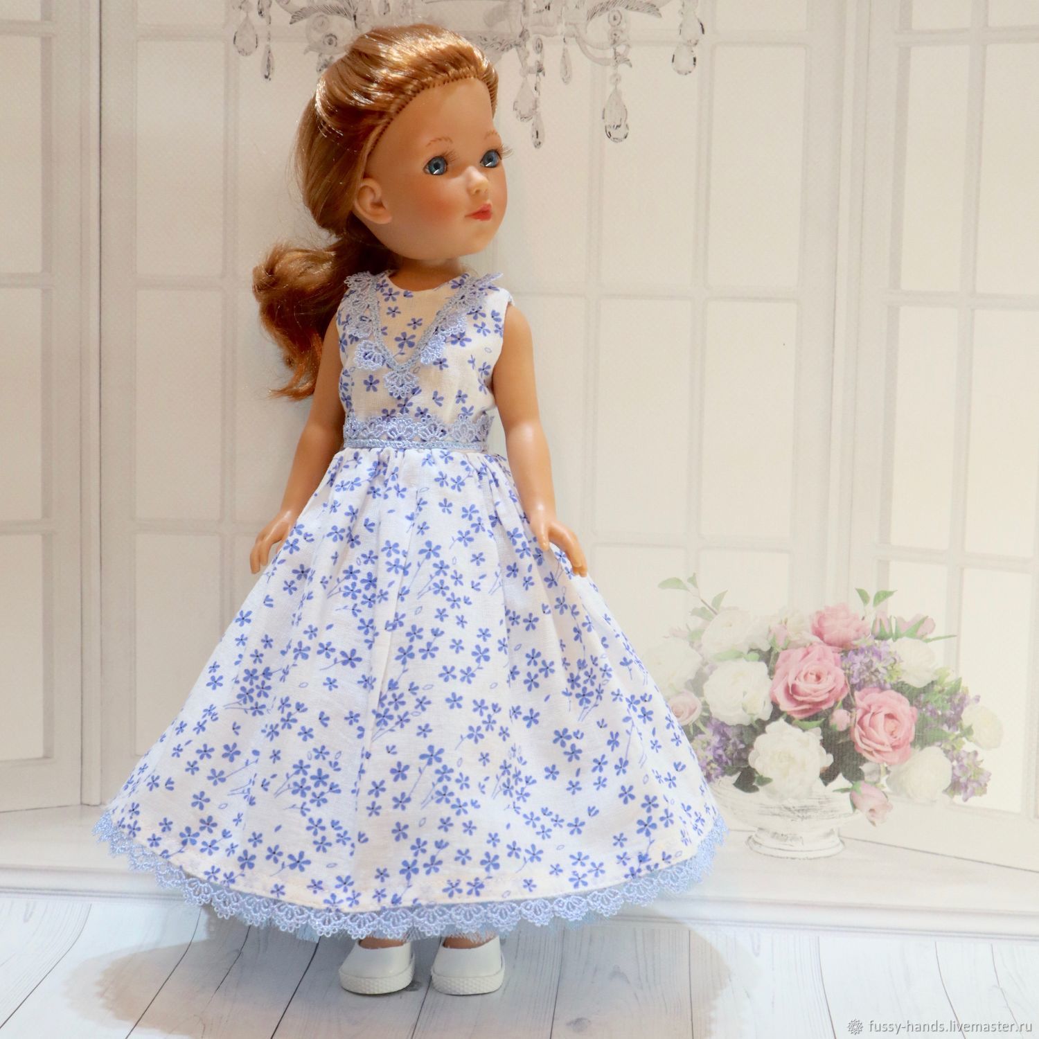 Delicate white floral dress, Clothes for dolls, Ekaterinburg,  Фото №1
