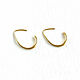Earrings small oval 'Tenderness' gold ring earrings. Earrings. Irina Moro. My Livemaster. Фото №5
