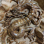 Картины и панно handmade. Livemaster - original item Dragon wood panel in Chinese style. Handmade.