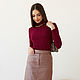 Order Turtleneck made of viscose Bordeaux, turtleneck badlon knitwear Burgundy. mozaika-rus. Livemaster. . Turtleneck Sweaters Фото №3