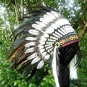 Одежда handmade. Livemaster - original item Double Feathers Indian Headdress, Native American Warbonnet. Handmade.