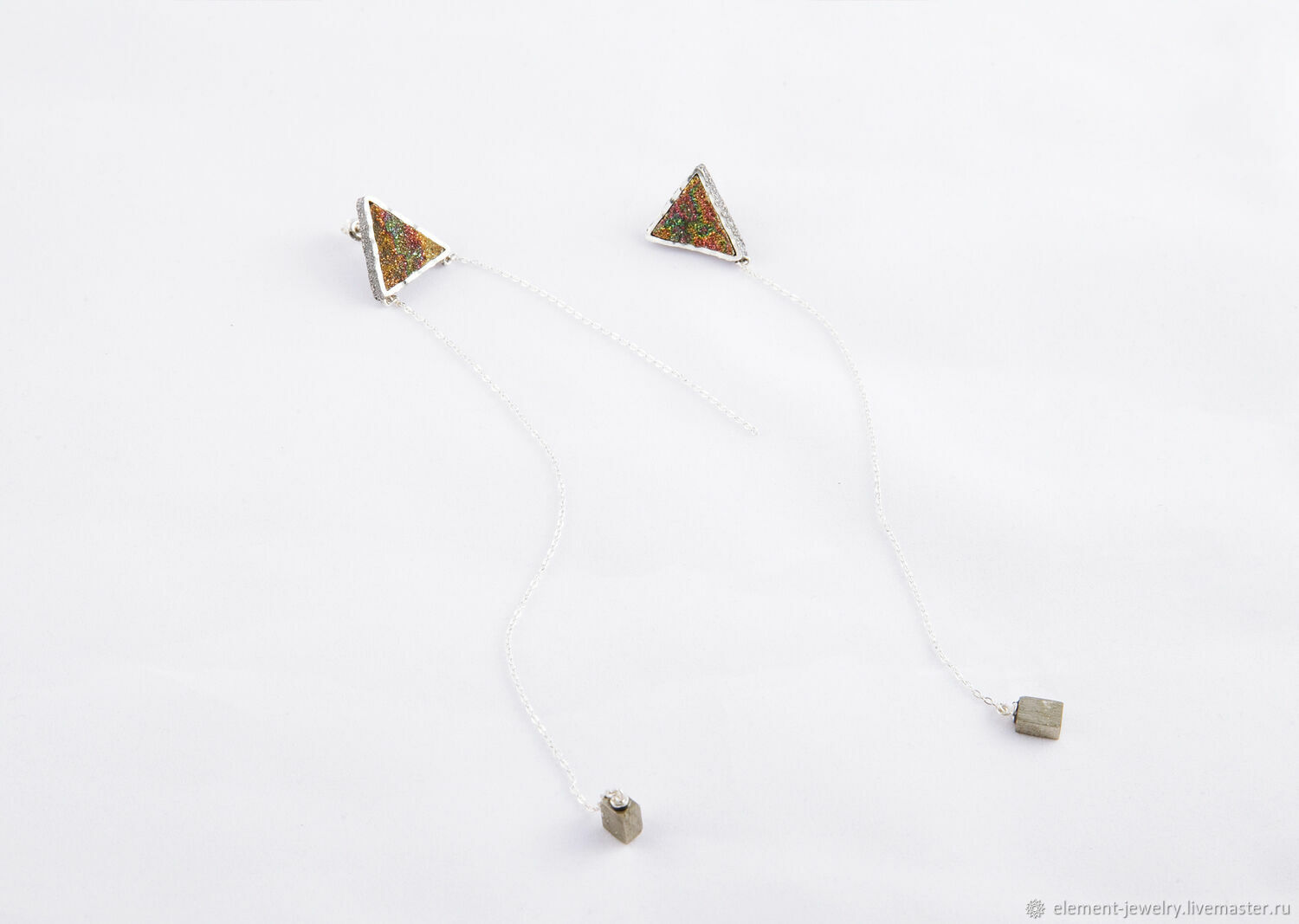 Ассиметричные серьги-пусеты по мотивам "Андромеда" купить в интернет ...