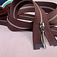 Split zipper, Bordeaux/silver. Zippers. furnituramaniya-estro (furnituramaniya-estro). Online shopping on My Livemaster.  Фото №2