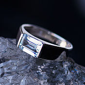 Украшения handmade. Livemaster - original item Silver signet ring with natural aquamarine. Handmade.