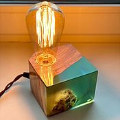 Для дома и интерьера handmade. Livemaster - original item Table lamp made of slab with epoxy resin filling. Handmade.