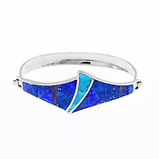 Украшения handmade. Livemaster - original item Bracelet with lapis lazuli and turquoise. Bracelet with natural stones. Handmade.
