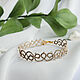 Gold braided Bracelet, elegant thin frivolite Bracelet, Braided bracelet, Krasnogorsk,  Фото №1