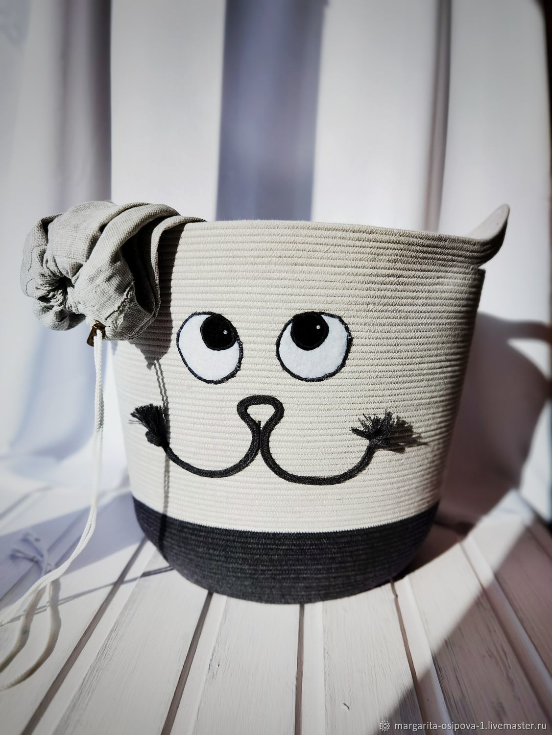 Корзина для детских игрушек с льняным мешком в интернет-магазине на ...