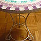 Forged table with mosaic 'Tenderness'. Tables. Marjana. My Livemaster. Фото №4