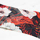Crepe de Chine red and black handkerchief with hand hem. Shawls1. Platkoffcom. Online shopping on My Livemaster.  Фото №2