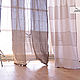 Linen curtains with vertical insert and embroidered LINENBURG logo. Curtains1. Linenburg. Online shopping on My Livemaster.  Фото №2