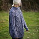 Order Jerseys: Blue-gray handmade oversize sweater in stock. Kardigan sviter - женский вязаный свитер кардиган оверсайз. Livemaster. . Sweaters Фото №3