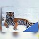  3D магнит Тигр на снегу №267, Магниты, Киров,  Фото №1