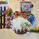 "Yard with flower" oil Painting Mediterranean. Pictures. Kind paintings by Irina Belozerova. Online shopping on My Livemaster.  Фото №2