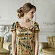 Silk dress"Golden Retro". Dresses. ruskrasa. Online shopping on My Livemaster.  Фото №2