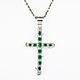 Gold cross with Colombian emeralds 18K gold. Pendants. JR Colombian Emeralds (JRemeralds). Online shopping on My Livemaster.  Фото №2