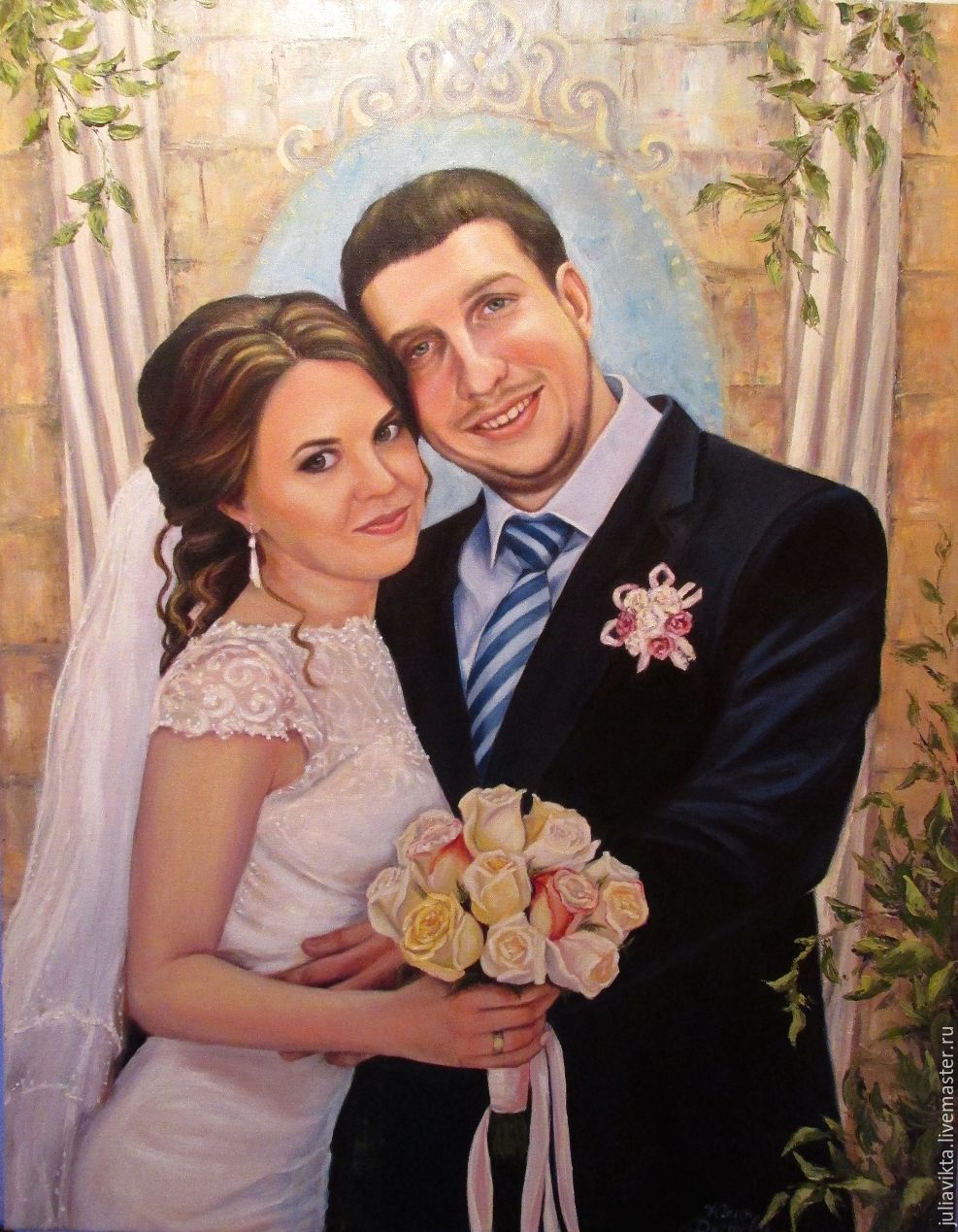 Свадебные портреты маслом на холсте