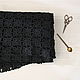Black fishnet plaid knitted crochet wool Merino. Blankets. MaryCher - knitted plaid. Online shopping on My Livemaster.  Фото №2