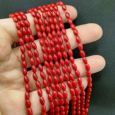 Коралл Рис 4х7мм. . Материалы для творчества ручной работы - Ярмарка Мастеров Материалы для творчества ручной работы. Ярмарка Мастеров - ручная работа Коралл Рис 4х7мм. Handmade.