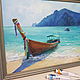 Painting Seascape 'Blue Lagoon' oil Painting, Pictures, Moscow,  Фото №1