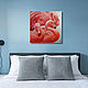 Custom Flamingo painting, oil on canvas 60h60. Pictures. vestnikova. My Livemaster. Фото №5