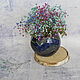 Ваза интерьерная для цветов и сухоцветов, черная круглая ваза, Вазы, Тюмень,  Фото №1