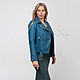 Кожаная куртка-косуха цвет синий. Куртки. S.Irena. Интернет-магазин Ярмарка Мастеров.  Фото №2