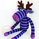 Striped Elk (50cm) knitted toy. Stuffed Toys. GALAtoys. My Livemaster. Фото №6