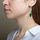Long earrings with green crystals. Earrings. Aliento-jewerly (alientojewelry). Online shopping on My Livemaster.  Фото №2