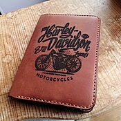 Канцелярские товары handmade. Livemaster - original item Cover for avtodokumentov genuine leather.. Handmade.