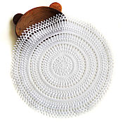 Для дома и интерьера handmade. Livemaster - original item Napkin 40 cm white crocheted. Handmade.