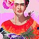 Сумка клатч в стиле Фриды Кало. Сумка через плечо. Серебряный Грааль. Ярмарка Мастеров.  Фото №14