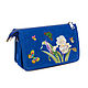 Order Women's satchel bag ' Embroidery irises and butterflies'. Pelle Volare. Livemaster. . Crossbody bag Фото №3